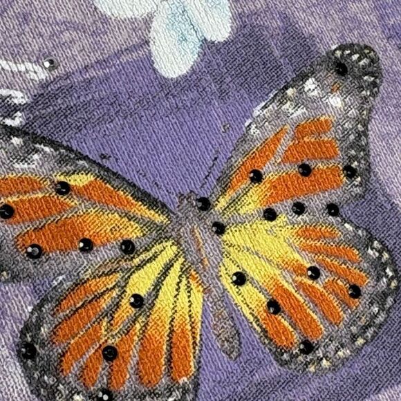 Morning Sun lavender plus size 2x Pieces of Spring Women's Shirt butterf… - Picture 4 of 7